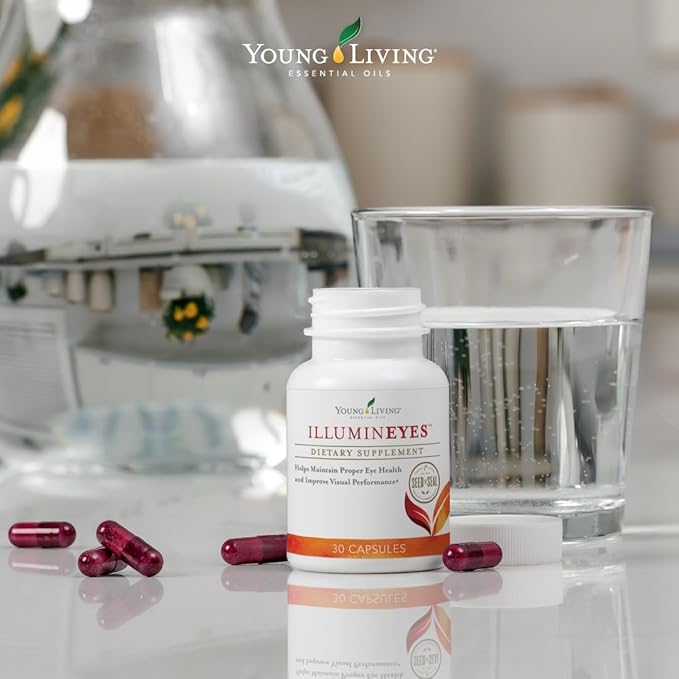 Young Living IlluminEyes - Eye Health Support - Blue Light Protection - Includes Lutein &amp Zeaxanthin - Helps Reduce Eye Strain - Vitamins A &amp C - Vision Care - 30 ct
