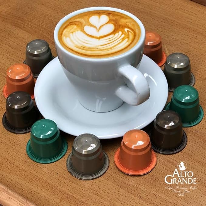 Alto Grande Arabica Coffee Espresso Single-Serve Capsules for Nespresso Original Brewers 60 Count