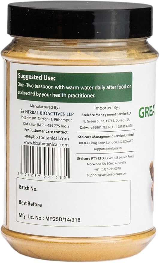 bixa BOTANICAL Greater Galangal Root Powder | Alpinia Galanga (Kulinjan) | Perfect for Soups &amp Cooking | Ayurvedic Herbal Supplement Kosher Steam Treated Non-GMO Vegan 100% Pure | 200g / 7oz