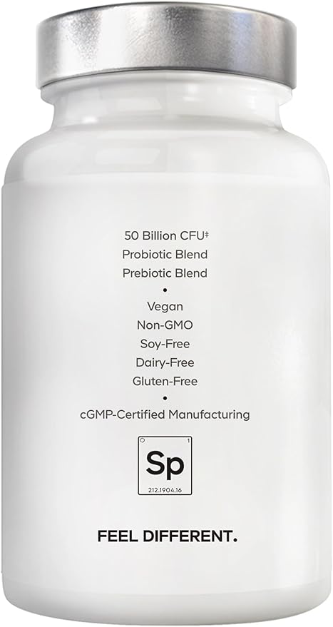 Amen Probiotics Supplement SBO Probiotic and Organic Prebiotics 50 Billion CFUs Shelf Stable No Refrigeration Required Flora Daily Probiotic Formula for Women &amp Men Vegan &amp Non-GMO 60 C