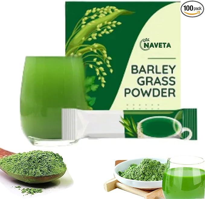 Naveta Barley Grass Powder 100% Pure &amp Organic Naveta Pure Organic Barley Grass Juice Powder Japan 20 Packs/Box (100 Packs)