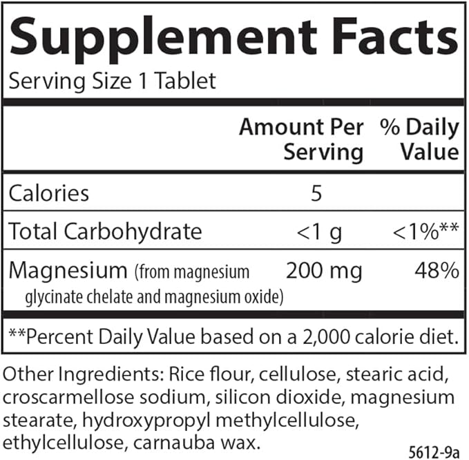 Carlson Chelated Magnesium 200mg 180 Tablets