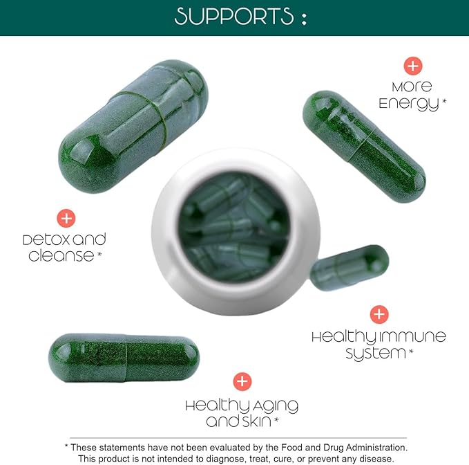 Teaveli Citicoline with Spirulina chlorella Capsules Bundle