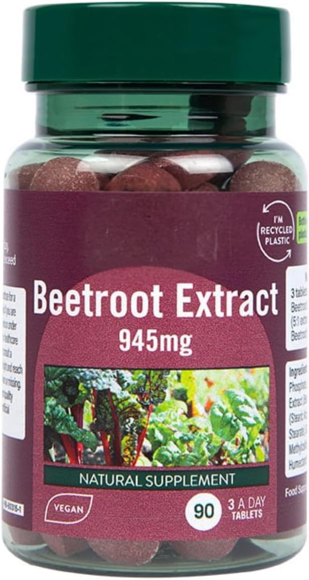H and B Beetroot Extract Tablets 90 (Pack of 3 Total 270 Tablets)