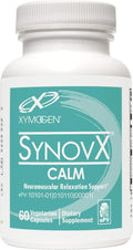 XYMOGEN SynovX Calm - Neuromuscular Relaxation Support with Valerian Extract - Calcium Magnesium &amp Potassium - Vegetarian Non-GMO &amp Gluten Free - 60 Capsules