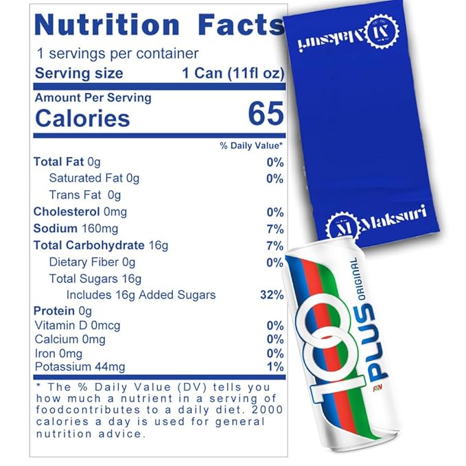 (12 Cans) 100 PLUS Isotonic Sports Drinks Hydration Maksuri Gym Towel Set 11fl oz