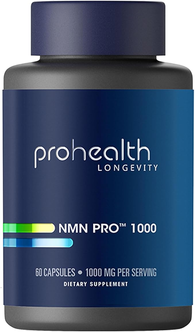 ProHealth NMN Pro 1000 (60 Capsules) Clinically Studied Uthever® NMN. NAD+ Precursor for Cellular Energy Mitochondrial Support &amp Healthy Aging. USA Manufactured Triple Lab-Tested