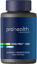 ProHealth NMN Pro 1000 (60 Capsules) Clinically Studied Uthever® NMN. NAD+ Precursor for Cellular Energy Mitochondrial Support &amp Healthy Aging. USA Manufactured Triple Lab-Tested