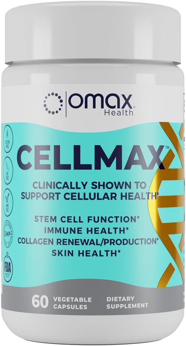 Omax3 Cellmax Healthy Aging Supplement – Supports Cellular Vitality &amp Longevity Antioxidant Formula with PolySea™ Seaweed Extract for Collagen &amp Immune Support – 60 Capsules