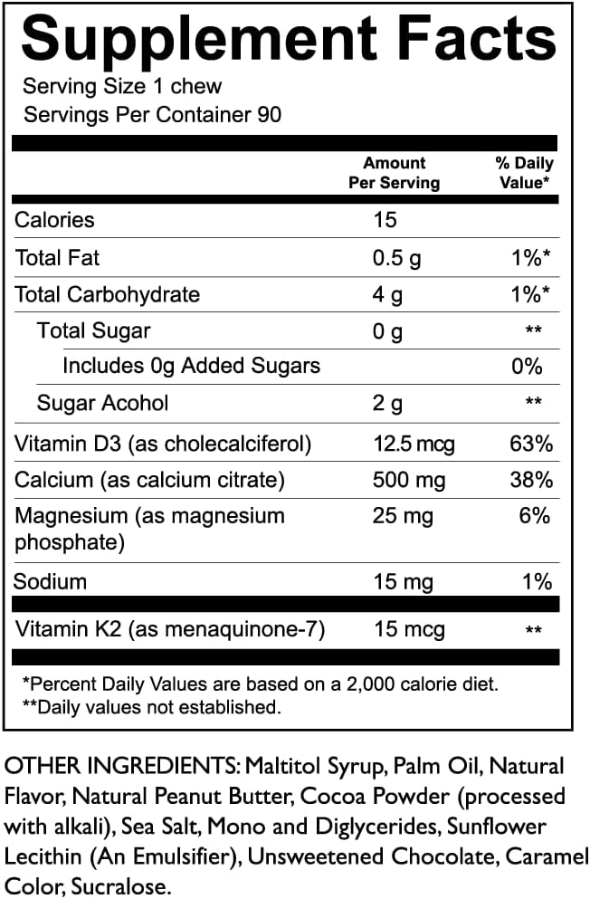Celebrate Vitamins Bariatric 500mg Calcium Citrate Soft Chews Combo with 500 IU Vitamin D3 – Essential for Gastric Bypass Patients &amp Bone Health - Sugar &amp Gluten Free (90 Chews)