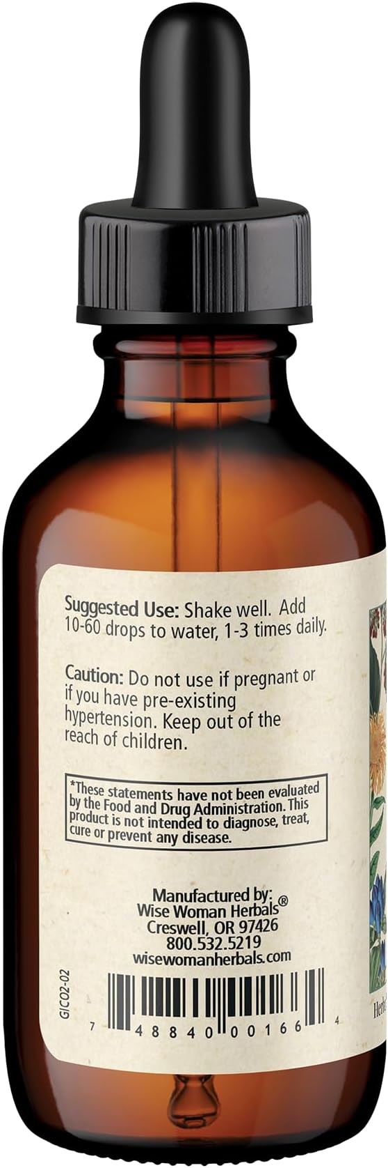 Wise Woman Herbals Adrenal Tonic Liquid Extract Herbal Adaptogen Blend with Eleuthero Ashwagandha &amp Licorice Supports Healthy Adrenal Function Energy Stamina Stress &amp Focus Non-GMO 2 F