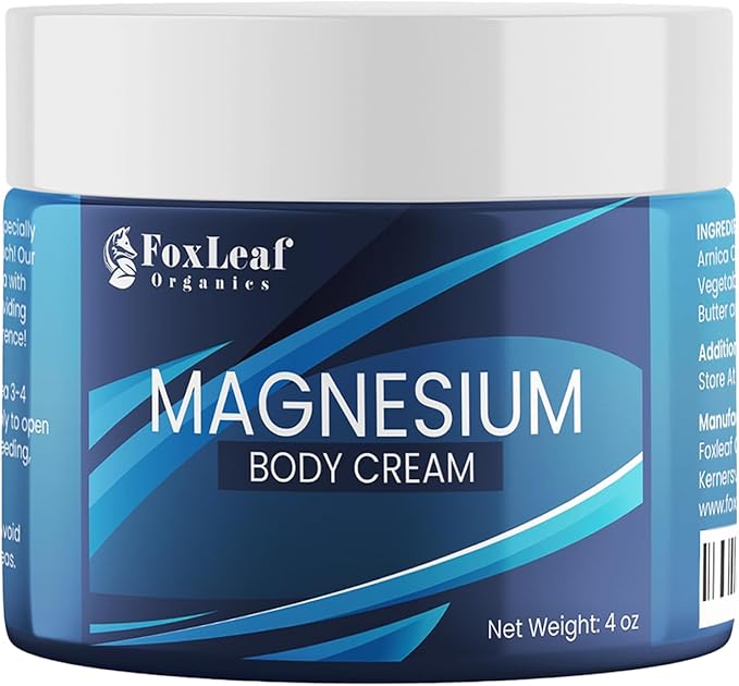 Magnesium Cream for Sleep Leg Cramps &amp Muscle Soreness Highly Concentrated &amp Deep Penetrating Topical Magnesium Chloride - Arnica Shea Butter &amp Lavender Oil Made in USA 4oz
