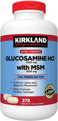 Kirkland Signature Glucosamine with MSM 375 Tablets (4 Pack)