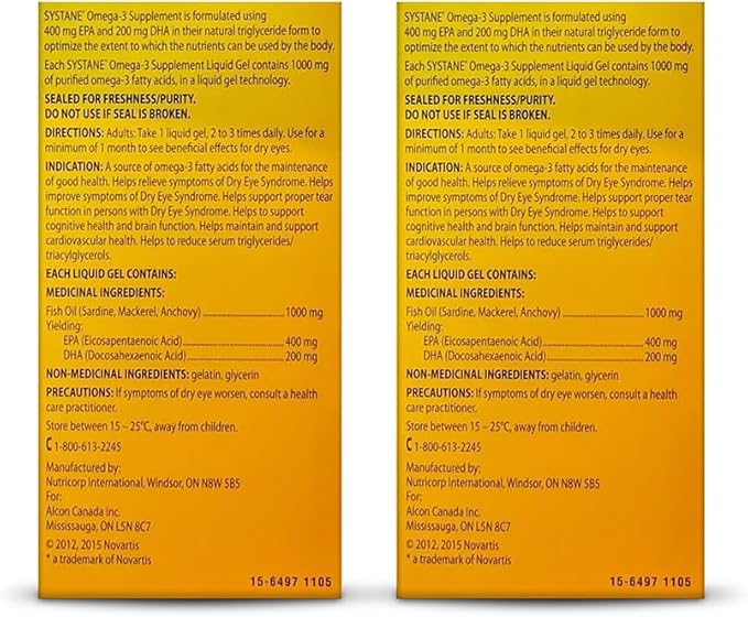Alcon Systane Vitamin Omega-3 Healthy Tears 60 Softgel