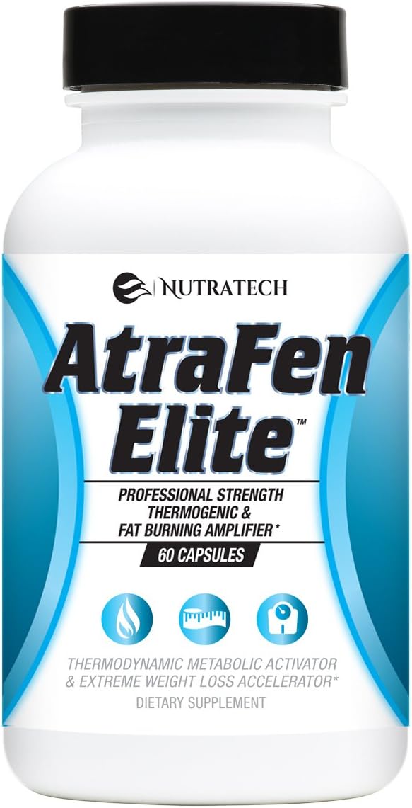 Atrafen Elite - Professional Strength Diet Aid That Supports Weight Loss &amp Management Promotes Energy and Helps Suppress Food Cravings &amp Appetite Dietary Supplement 60 Capsules