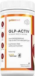 GLDN Berberine Advanced Absorption Formula - 200mg Dihydroberberine 5X Improved Absorption - DIM - Chromium Picolinate and DE111 Probiotics for Digestive Support - Vegan Friendly - 60 Capsules