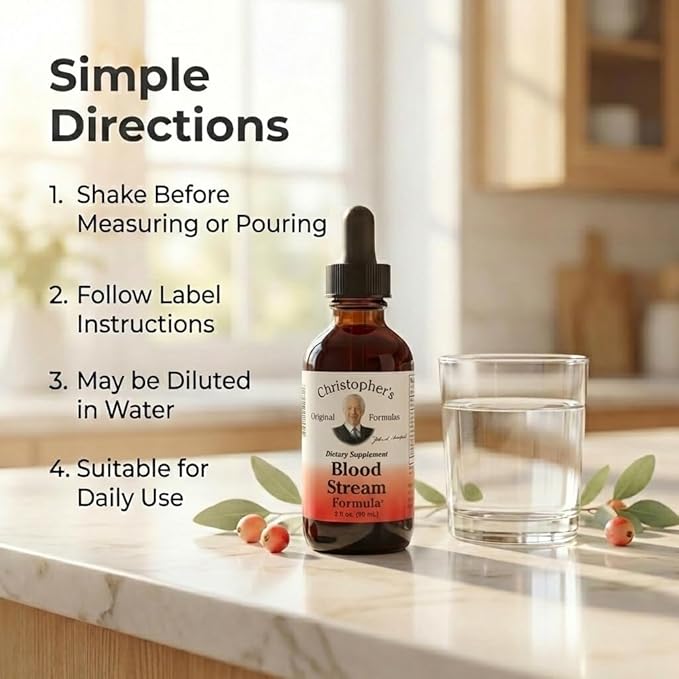 Christopher's Original Formulas Blood Stream Formula 2 oz Glycerine Extract - Natural Herbal Blend - Pack of 2