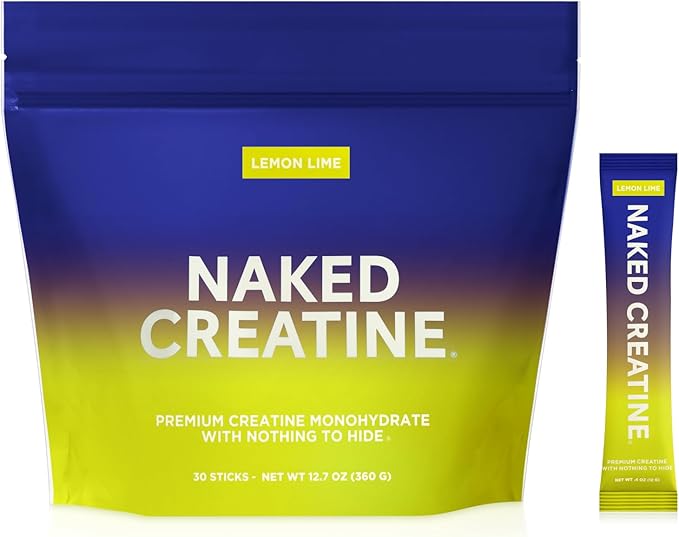 NAKED Strawberry Lemonade BCAAs 501g (34 Servings) Lemon Lime Creatine Stick Packs (30 Count) – Vegan Non-GMO Gluten Free Soy Free No Additives