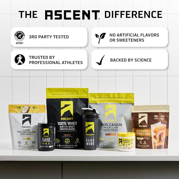 ASCENT Creatine Stick Pack 15ct 0.18 OZ
