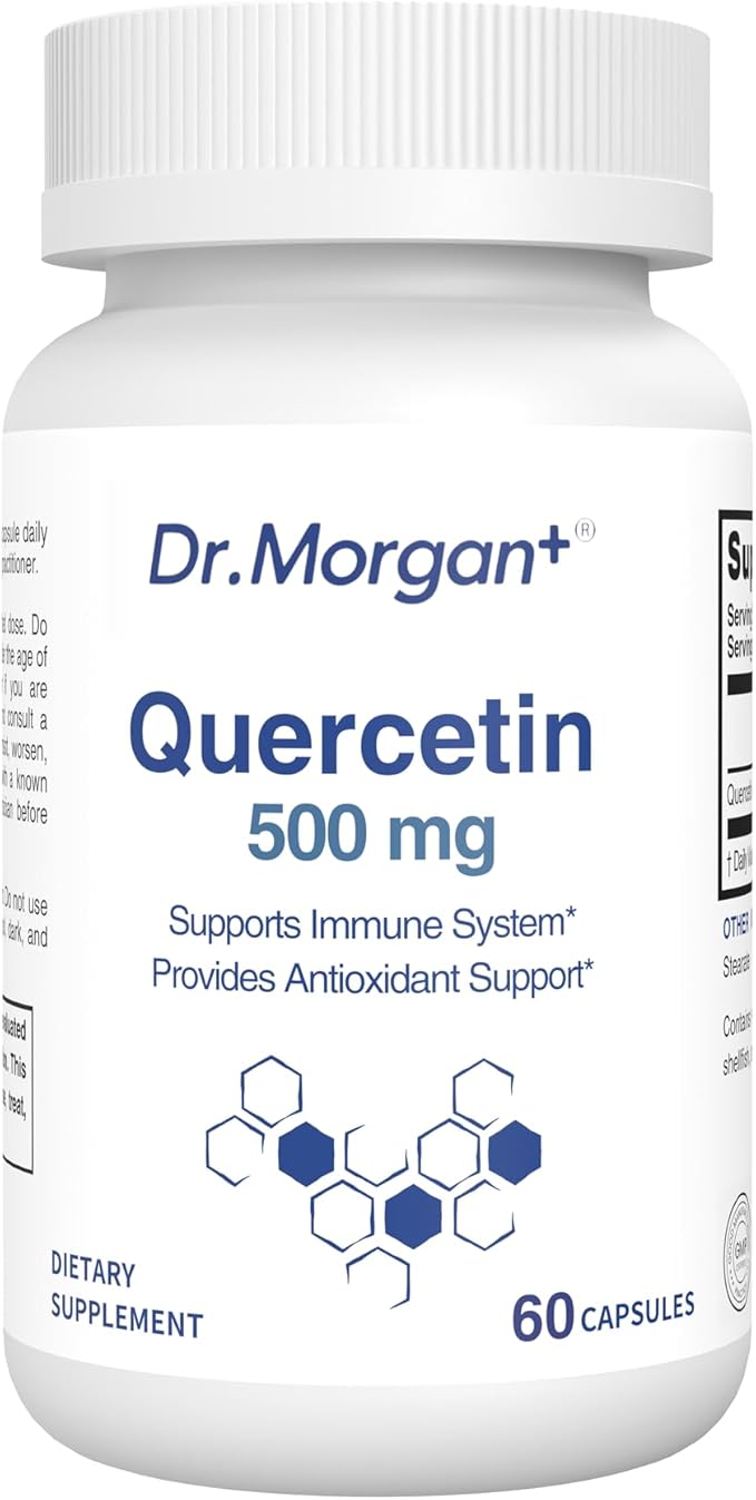 Dr. Morgan Quercetin 500mg Supplement-Bioflavonoid Antioxidant for Immune Support &amp Cellular Health-Natural Supplement-Made in Canada-60 Capsules