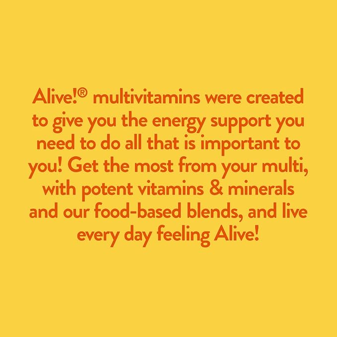 Nature's Way Alive! Max Potency Daily Multivitamin Tablets Natural 90 Count