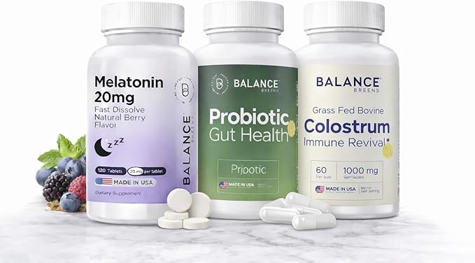 Balancebreens Melatonin + Probiotics + Colostrum Wellness Bundle