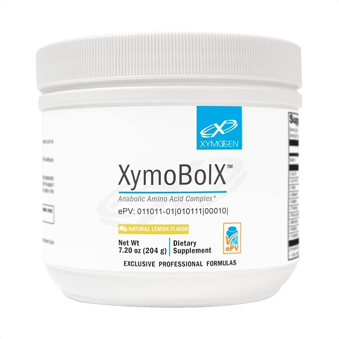 XYMOGEN XymoBolX - Amino Acids - BCAA Powder to Support Muscle Recovery - L-Arginine L-Leucine L-Methionine &amp L-Tryptophan - Gluten-Free Vegan &amp Non-GMO - Lemon Flavor - 30 Servings