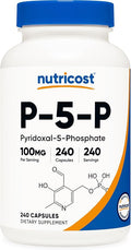 Nutricost P5P Vitamin B6 Supplement 100mg 240 Capsules (Pyridoxal-5-Phosphate) - Vegetarian Friendly Non-GMO Gluten Free