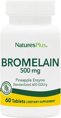 NaturesPlus Chewable Bromelain - 60 Tablets - Natural Proteolytic Enzyme Supplement - Supports Digestion Joint &amp Muscle Health - Vegan Gluten Free - 60 Servings