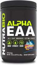NutraBio Alpha EAA - All-Day Amino Acids for Muscle Growth and Hydration - Essential Amino Acids with Nootropics &amp Adaptogens- Full Spectrum EAA BCAA Powder - 30 Servings - New York Punch