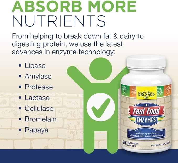 Natural Balance Fast Food Enzymes 90-Capsules