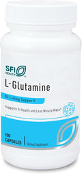 Klaire Labs SFI Health L Glutamine Capsules - 500 Milligrams Hypoallergenic Amino Acids Supplement - Supports Muscle &amp GI Function - Dairy Free &amp Gluten Free (100 Capsules)