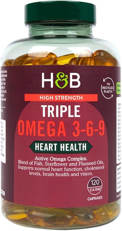 Holland and Barrett High Strength Triple Omega 3-6-9 : 120 Capsules