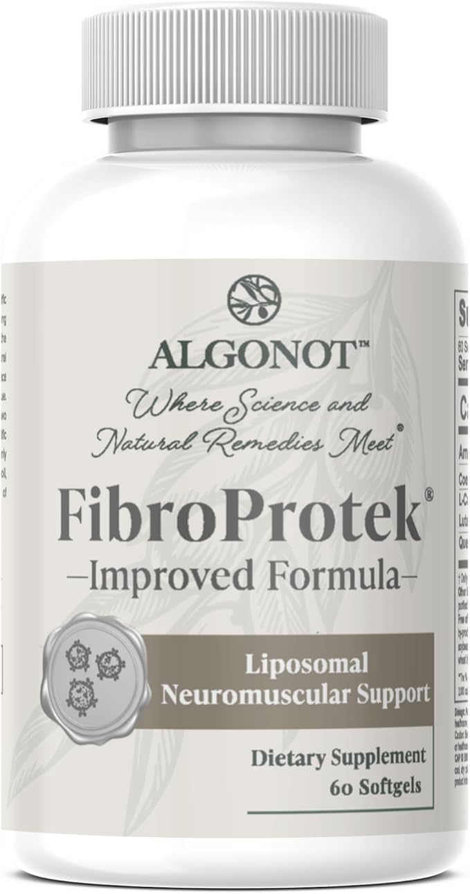 Algonot FibroProtek – Physician Recommended with Exclusive Combination of Ingredients Including Luteolin Quercetin Carnitine Olive Pomace Oil – 60 Capsules