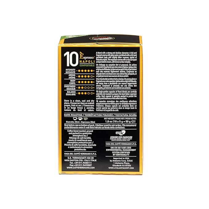 Caffe Vergnano Napoli Capsules Compatible with Original Line Machines By Nespresso - 60 Capsules (6 packs - 10 capsules each)