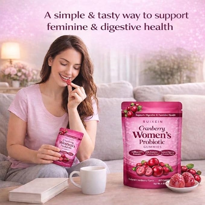Cranberry Flavored Gummies 60 gummies per pack 180g packaging dimensions: 18cm (height) 15cm (width) 4cm (thickness)