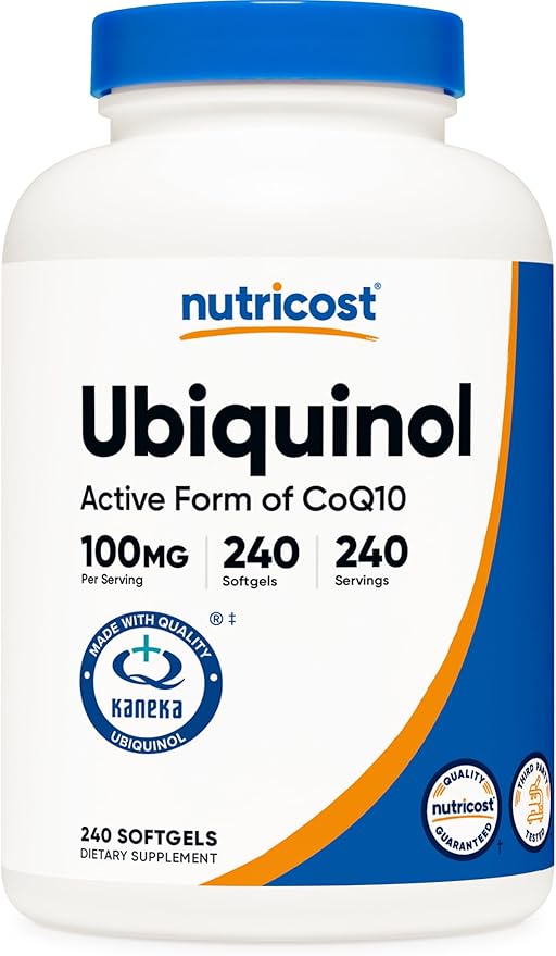 Nutricost Ubiquinol Softgels (100mg 240 Softgels) - Superior Absorption Antioxidant | Active Form of CoQ10 - Gluten Free Non-GMO