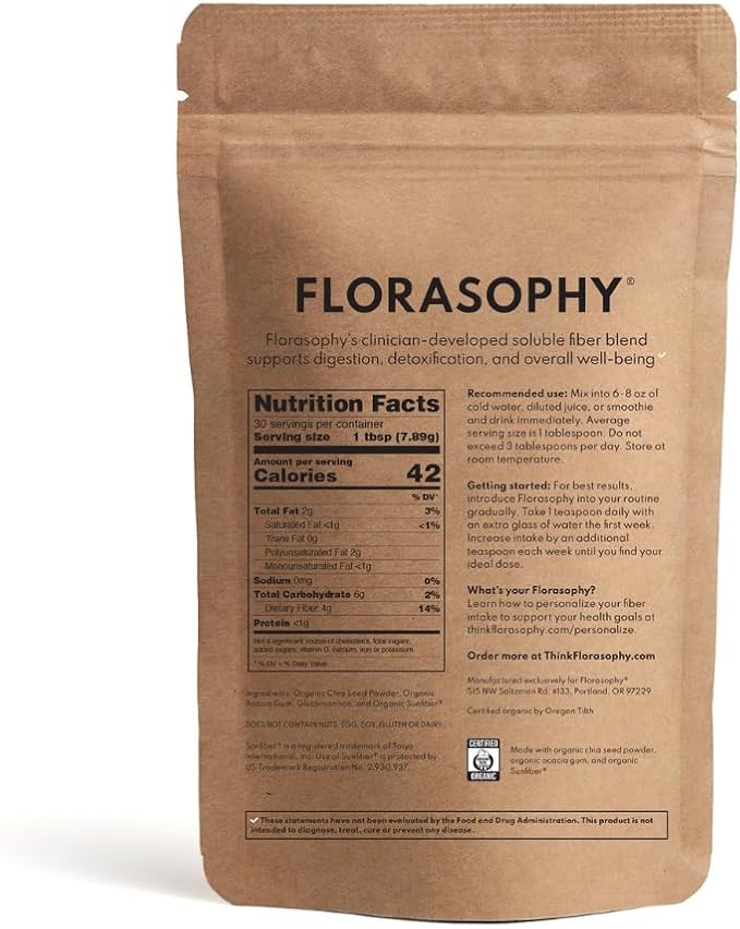 Loosen Up Organic Soluble Fiber Supplement for Digestive Gut Health Constipation &amp IBS Relief Gluten Free Vegan Soluble Prebiotic Powder One Month Supply