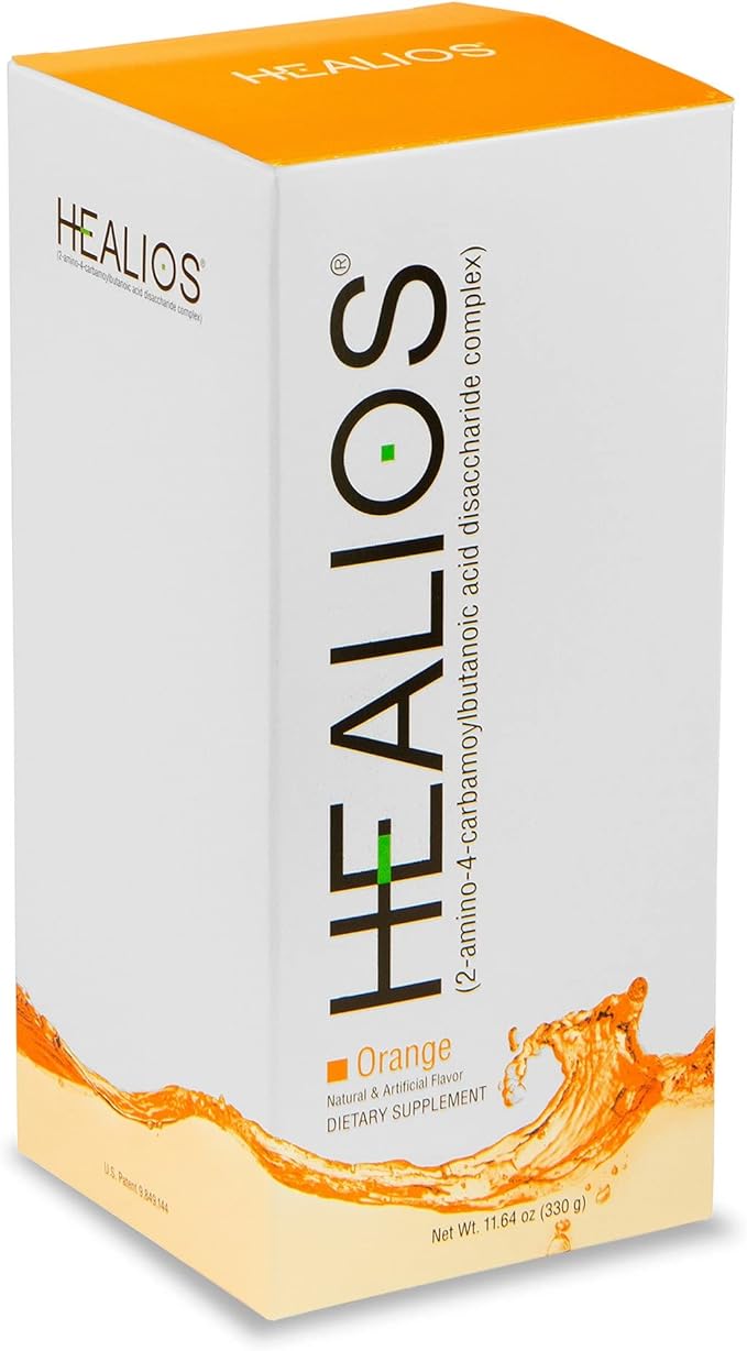 Healios Orange Flavor Oral Health and Dietary Supplement Powder Form Naturally Sourced L-Glutamine Trehalose L-Arginine 11.64 Ounces