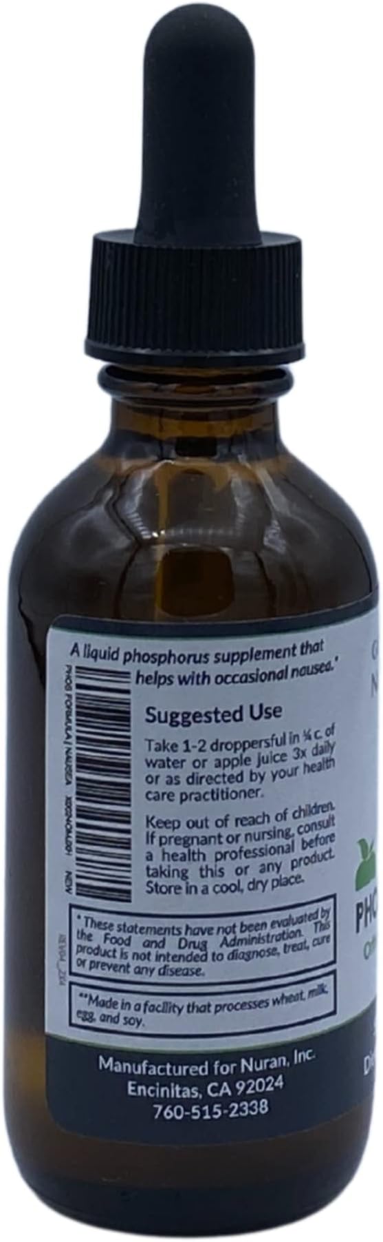 Phos Formula | Nausea | Supports Bone Health | Phosphorus Liquid Supplement with Dropper | 2 fl oz