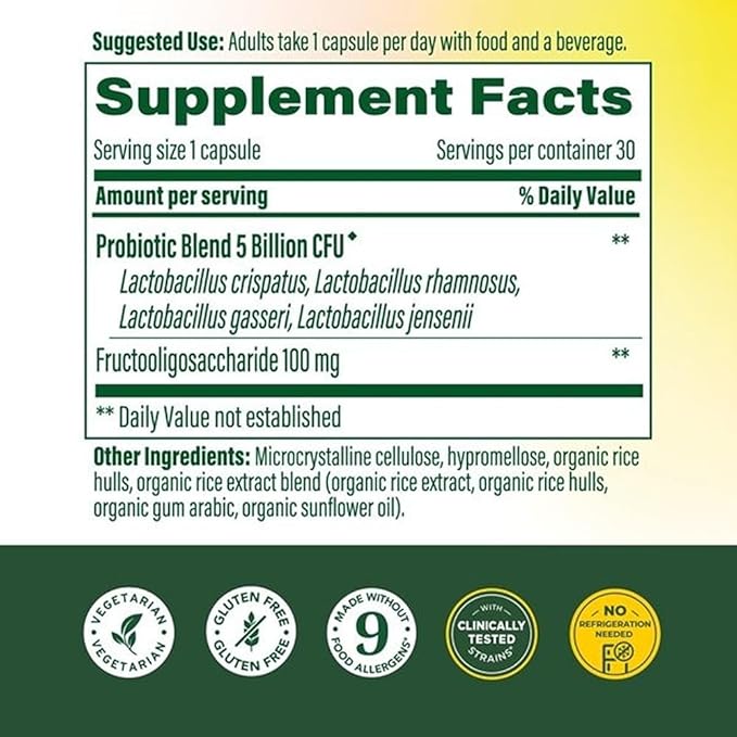 MegaFood Womens Probiotic + Prebiotic - Gluten-Free Prebiotics and Probiotics for Women Supports Digestive Health &amp Regularity Vaginal Probiotics for Healthy pH Levels Vegetarian - 30 Capsules