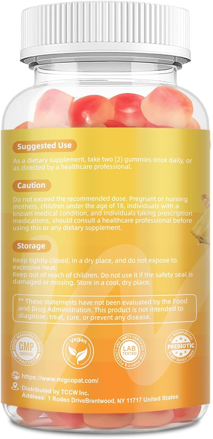 Premium Feminine Balance Gummies – 2 Pack Probiotic + Enzyme Blend for Digestive Hormone &amp PH Balance Pineapple Flavor 120 Gummies