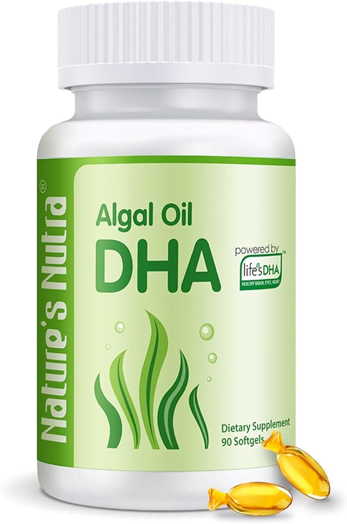 Nature's Nutra Algal Oil DHA Softgel Healthy Eyes and Vision 90 Softgels 90 Servings