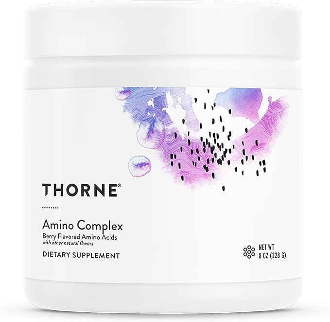 THORNE - Amino Complex - Clinically-Validated EAA and BCAA Powder for Pre or Post-Workout - Promotes Lean Muscle Mass &amp Exercise Recovery* - Berry - NSF Certified for Sport - Dairy-Free - 30 Servi