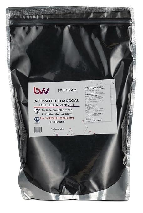 BVV Activated Hardwood Carbon Decolorizing T1 (100% Hardwood Charcoal)-1000 Grams