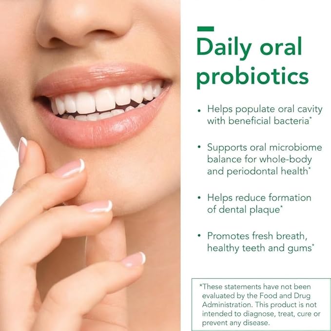 ProDentim Advanced Oral Health Probiotics– Advanced Formula for Healthy Gums Teeth Fresh Breath - Oral Probiotics for Bad Breath Support (1-Pack - 60 Capsules) (Bottle)