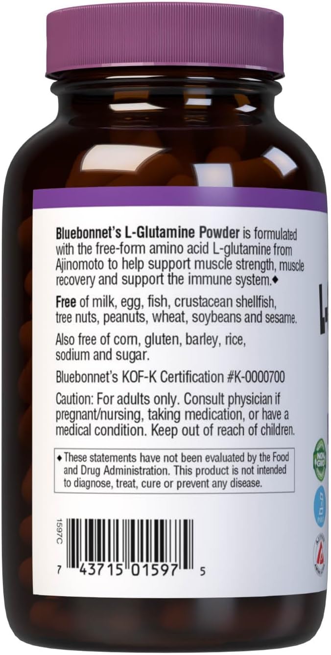 Bluebonnet Nutrition L-glutamine Powder 8 Ounce