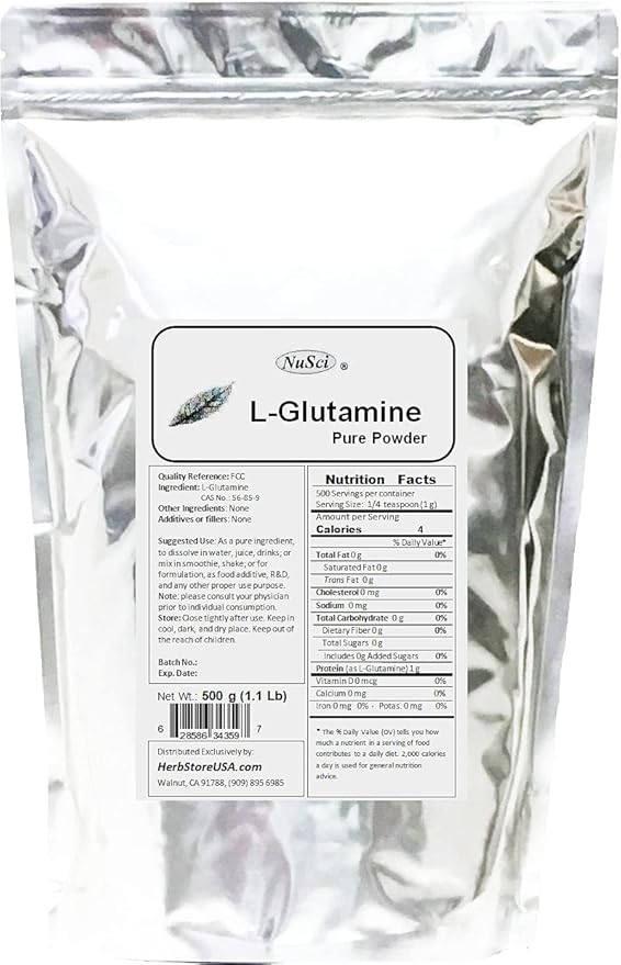 L-Glutamine Powder 500g (1.1 lb) FCC Grade