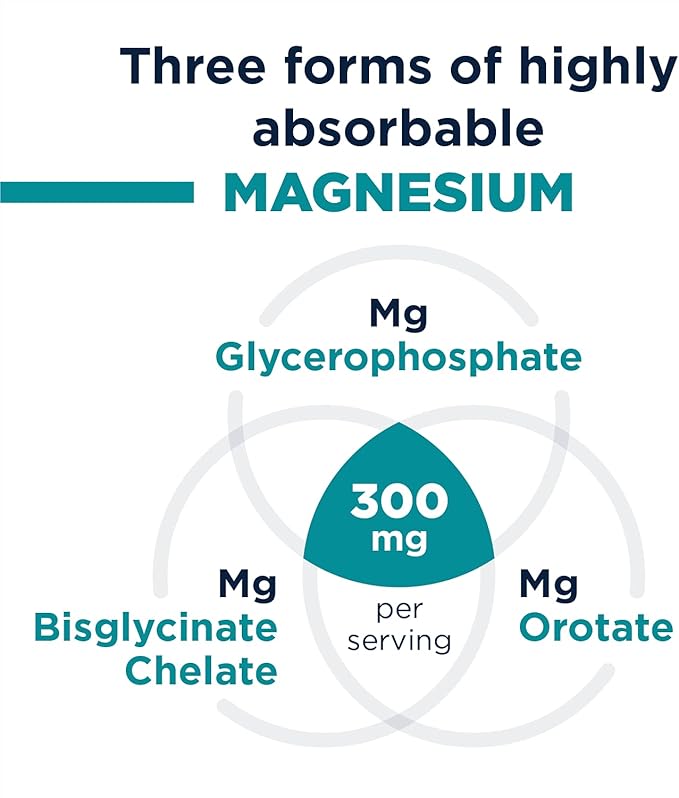 Designs for Health TriMag Supreme Powder - 300mg Triple Magnesium Drink - May Support Heart Health &amp Energy - Magnesium Orotate Glycerophosphate + Bisglycinate Chelate (30 Servings / 150g)