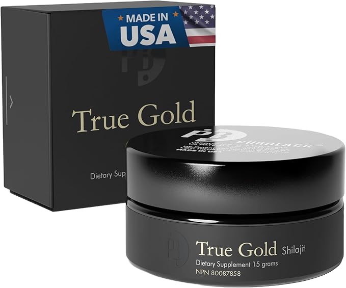 Purblack Pure Himalayan Shilajit Resin - Himalayan and Other Mountain Ranges Gold Infused Shilajit for Men &amp Women with Over 85+ Trace Minerals for Energy &amp Immunity | 30 Servings | USA Made